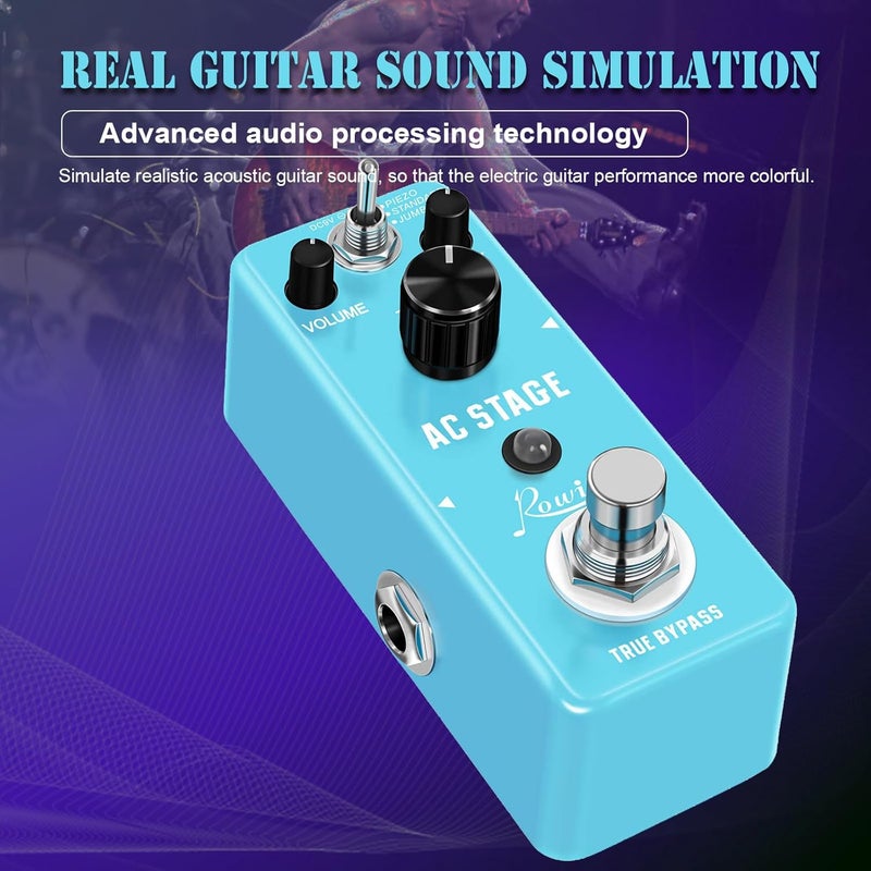 Rowin Acoustic AC Stage Acoustic Guitar Simulator Pedal - Image 1