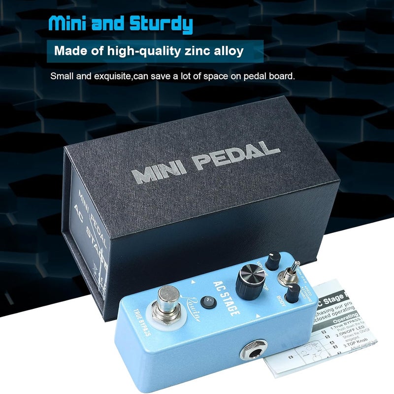 Rowin Acoustic AC Stage Acoustic Guitar Simulator Pedal - Image 3