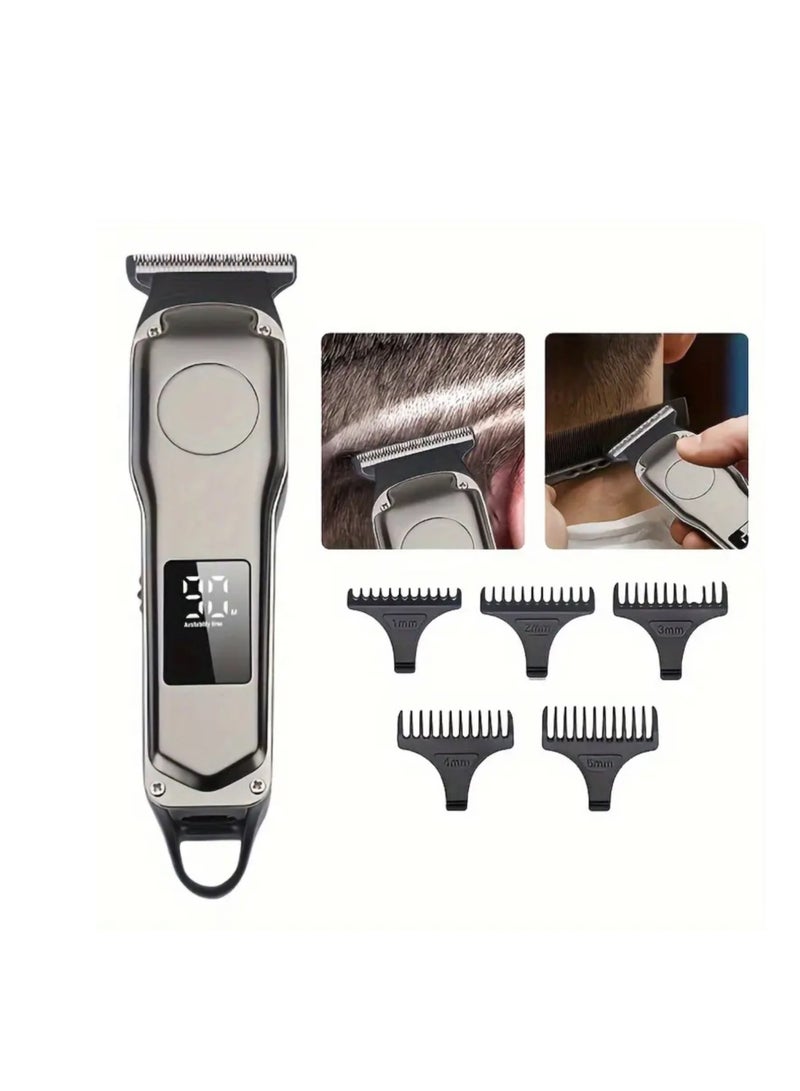 Professional Hair Trimmer Clipper with LED Display – Rechargeable Cordless Grooming Tool for Men - Image 2