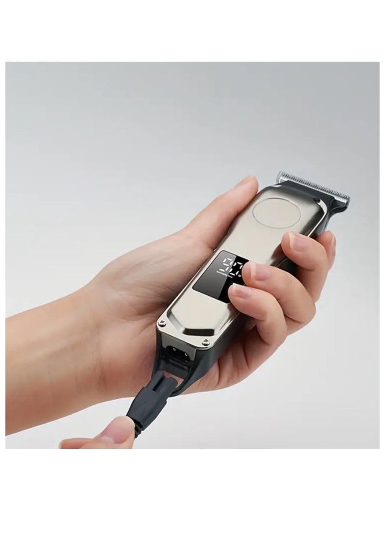 Professional Hair Trimmer Clipper with LED Display – Rechargeable Cordless Grooming Tool for Men - Image 1