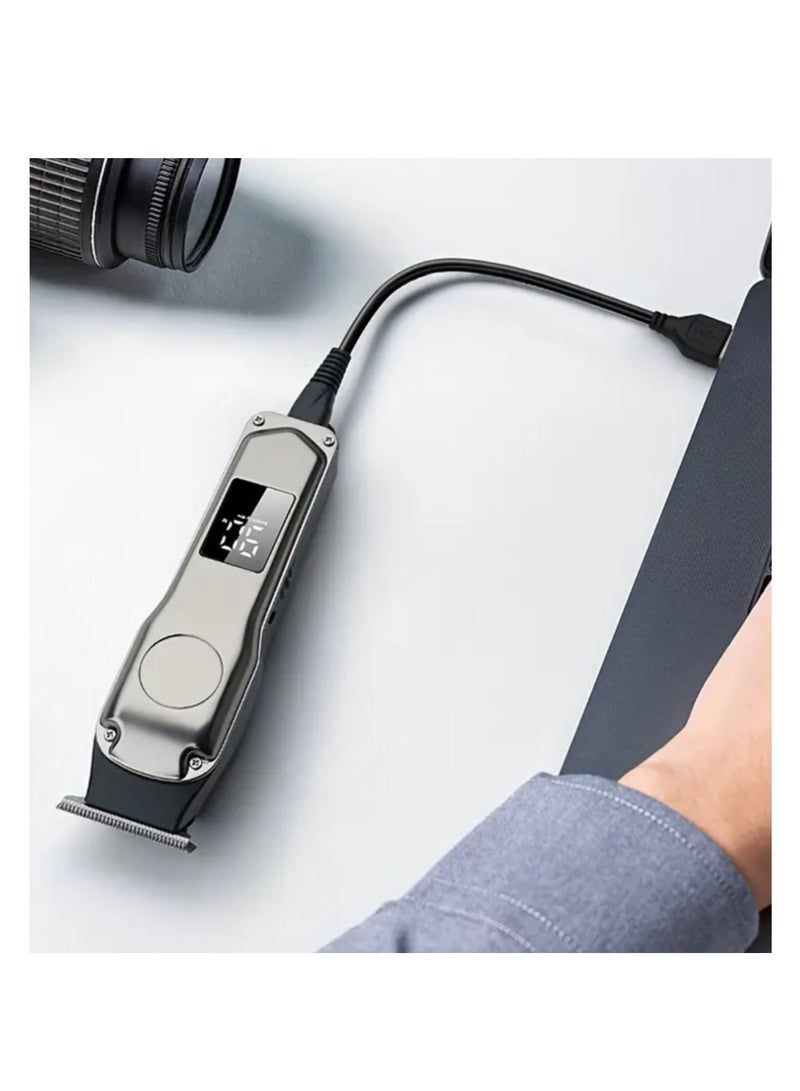 Professional Hair Trimmer Clipper with LED Display – Rechargeable Cordless Grooming Tool for Men - Image 5