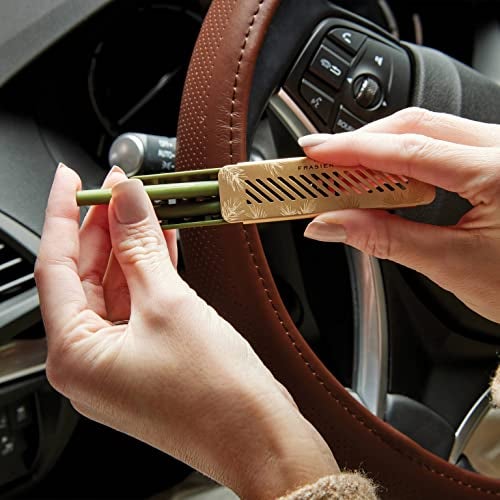 Thymes Frasier Fir Car Diffuser Kit + Refills – Vent Clip Air Freshener + 4 Frasier Fir Diffuser Reeds – Car Air Fresheners with Fresh Scent – Long-Lasting Fragrance - Image 2