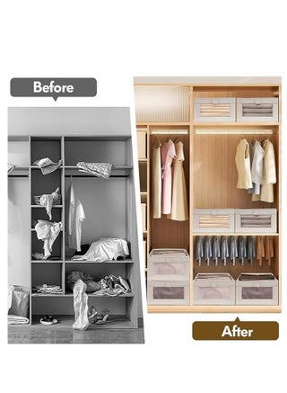 4 Pcs Wardrobe Clothes Organizer Foldable Clothes Storage Box Organizer Clothing Closet Visible Drawer Organizers Wardrobe Clothing Organizer - view 5
