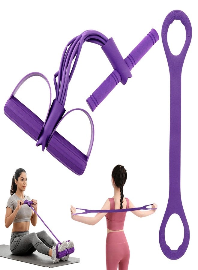 Yonderfume 21 Fitness Resistance Bands with Pedal Ankle Puller, Full Body Strength Training Equipment for Home Gym, Sit Up Assist, Toning Arms, Legs, Waist(Size:8 Tube) - Image 1