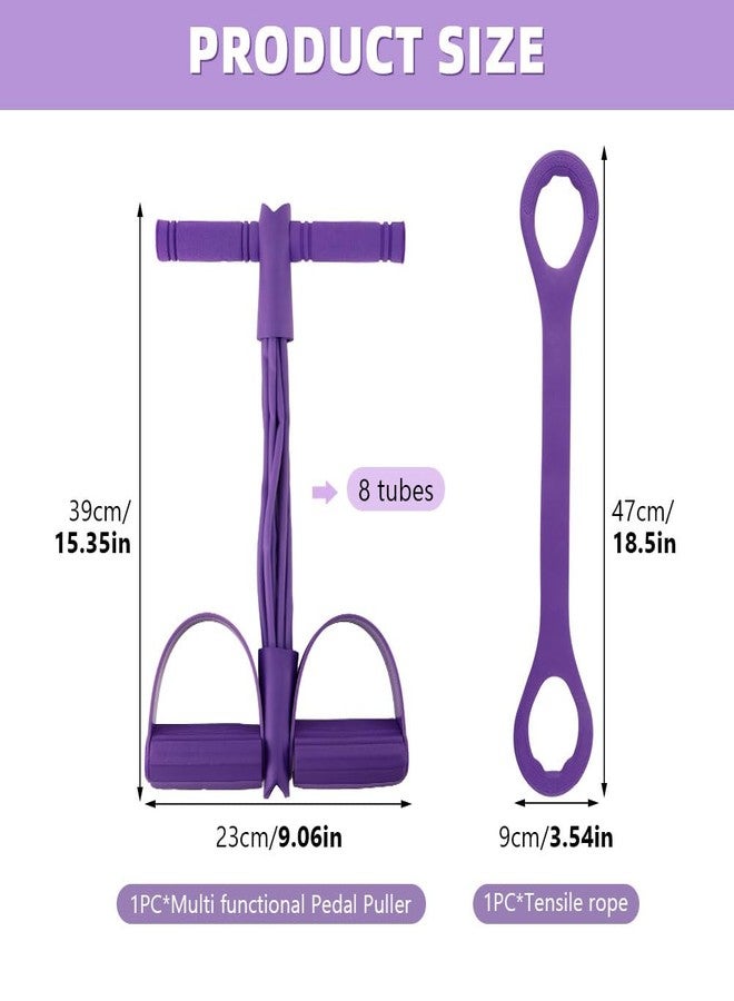 Yonderfume 21 Fitness Resistance Bands with Pedal Ankle Puller, Full Body Strength Training Equipment for Home Gym, Sit Up Assist, Toning Arms, Legs, Waist(Size:8 Tube) - Image 4
