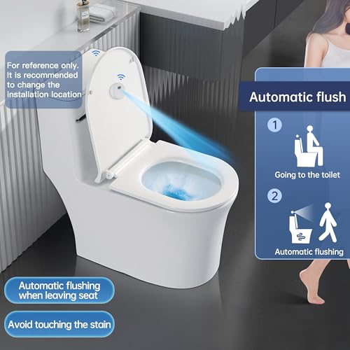 KERDE Automatic Toilet Flusher Kit Touchless Motion Sensor Flush for Toilet 12 Sensor Range BatteryPowered Easy Install Compatible with Most Toilets CN27B KERDE - Image 3