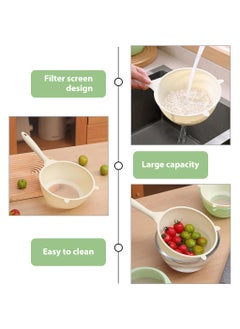 HASTHIP HASTHIP® 2 Packs Rice Strainer for Kitchen Durable Anti Rust Vegetables Fruit Basket, Juice Strainer Large Easy to Clean Curd Strainer Colander Sieve Kitchen Accessories Items  - Image 3