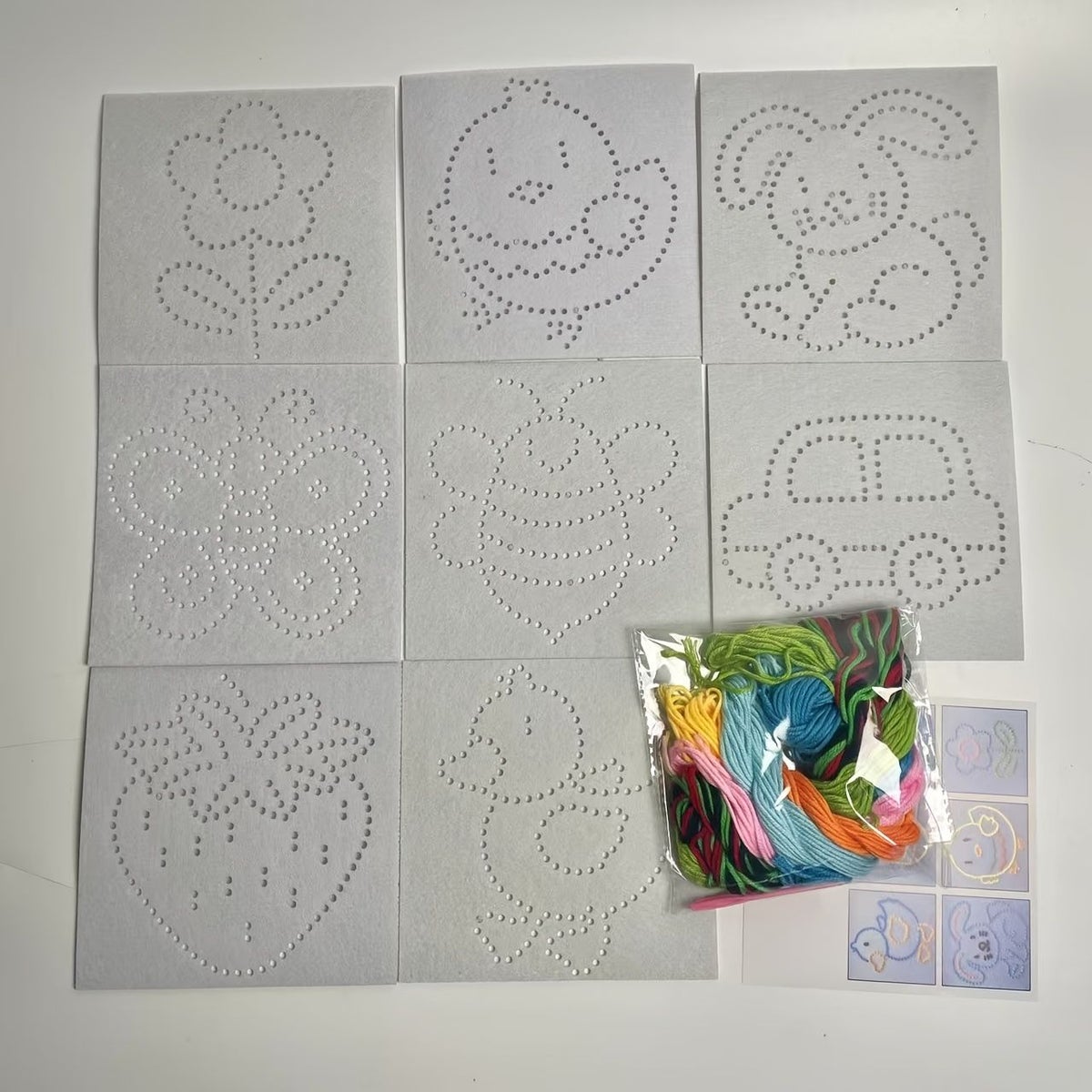 Generic Beginner Sewing Craft Kit Non Woven Fabric Embroidery 7 Animal ...