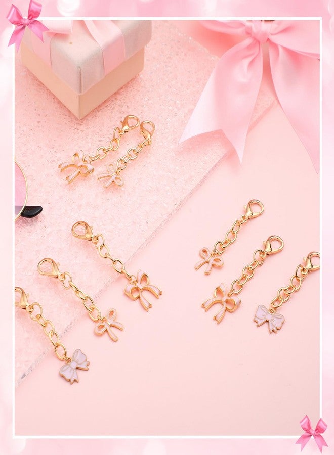 سوريو مجموعة Sureio من 30 قطعة من سلاسل المفاتيح المزينة بفيونكات، هدايا للحفلات، باللون الوردي/الأبيض/الأسود، سلاسل مفاتيح للنساء، هدايا تشجيع الفريق، هدايا عيد الميلاد، هدايا أنيقة وجذابة (وردي) - Image 3