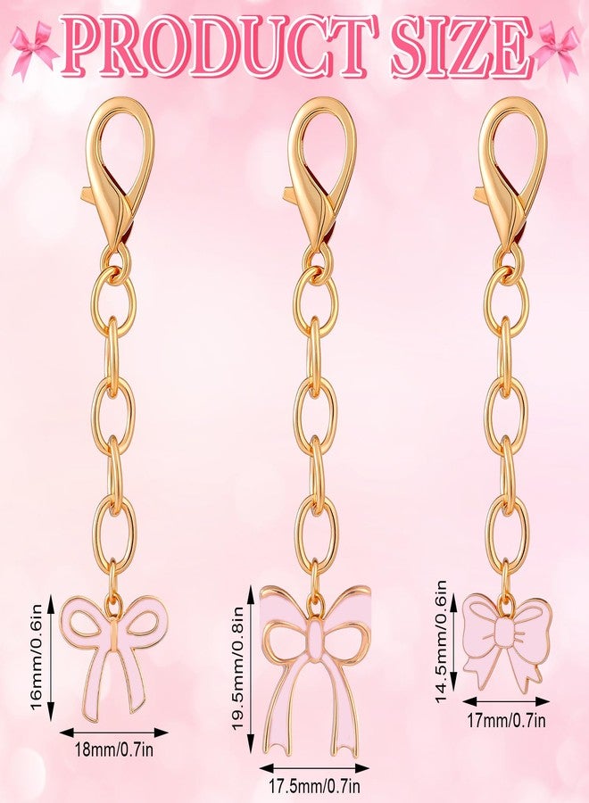 سوريو مجموعة Sureio من 30 قطعة من سلاسل المفاتيح المزينة بفيونكات، هدايا للحفلات، باللون الوردي/الأبيض/الأسود، سلاسل مفاتيح للنساء، هدايا تشجيع الفريق، هدايا عيد الميلاد، هدايا أنيقة وجذابة (وردي) - Image 2