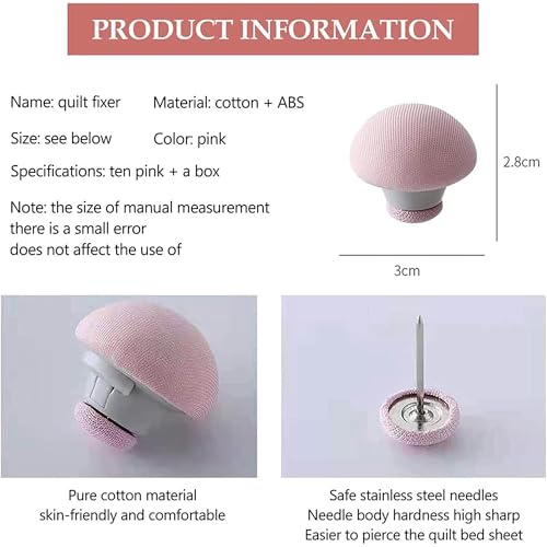 ARQIVO® Duvet Clips, Anti-Movement Fasteners, Cotton Quilt Grippers, Sheet Holder for Quilt Cover, Curtains, Socks, Pink, Pack of 16 - Image 2
