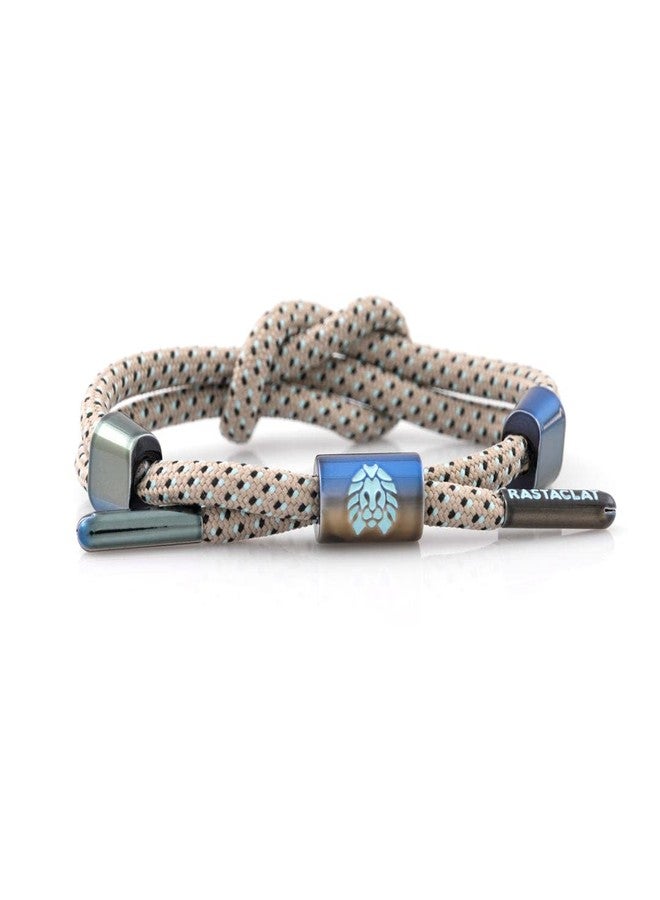 Rastaclat Knotted Bracelet for Men and Women - Knotaclat Iridescent Iridescent/Sand Bracelet | Adjustable Stackable & Knotted by Hand (Medium/Large) - Image 1