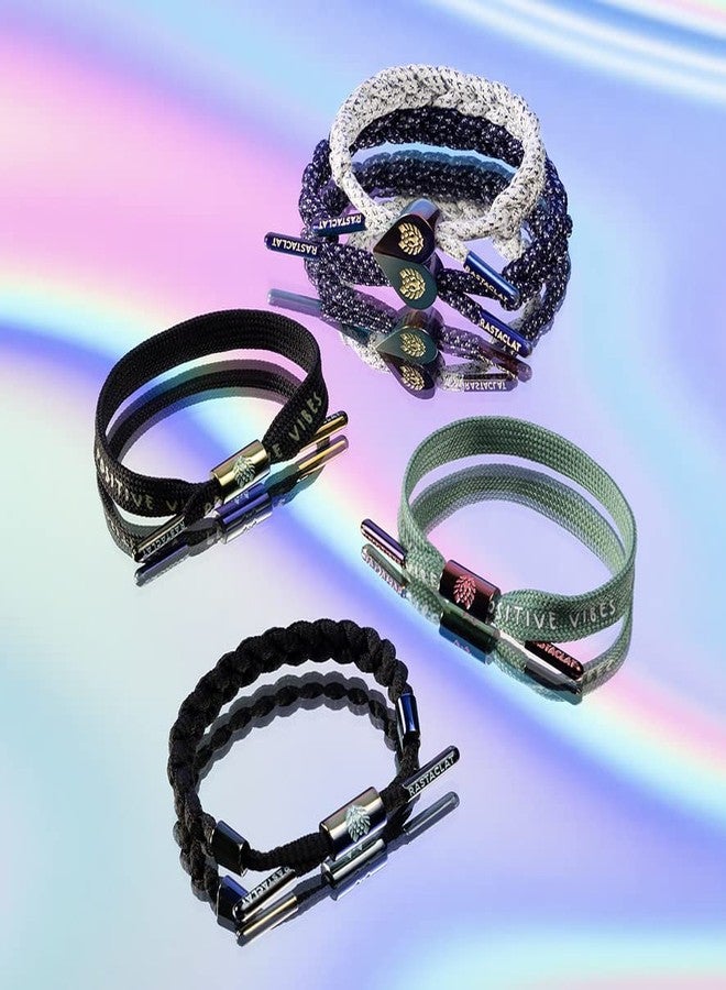 Rastaclat Knotted Bracelet for Men and Women - Knotaclat Iridescent Iridescent/Sand Bracelet | Adjustable Stackable & Knotted by Hand (Medium/Large) - Image 3