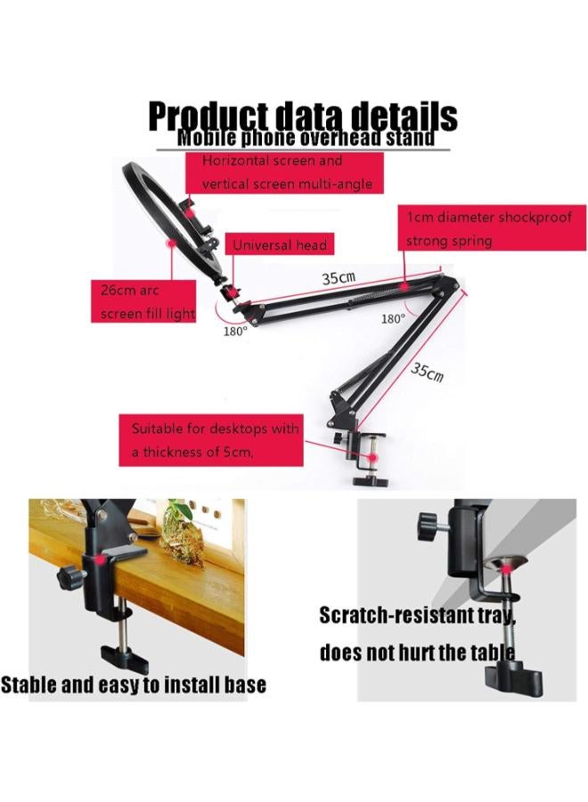 10.2in Selfie Ring Light With Tripod & Holder - Image 2
