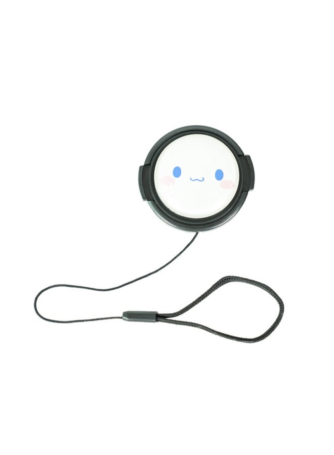 For Canon R50 Camera Cartoon Lens Cover Sony ZVE10 Fuji 49 52 55 58 67mm Lens Ring-Color:72mm Big-eared Dog Lens Cap  - Image 1