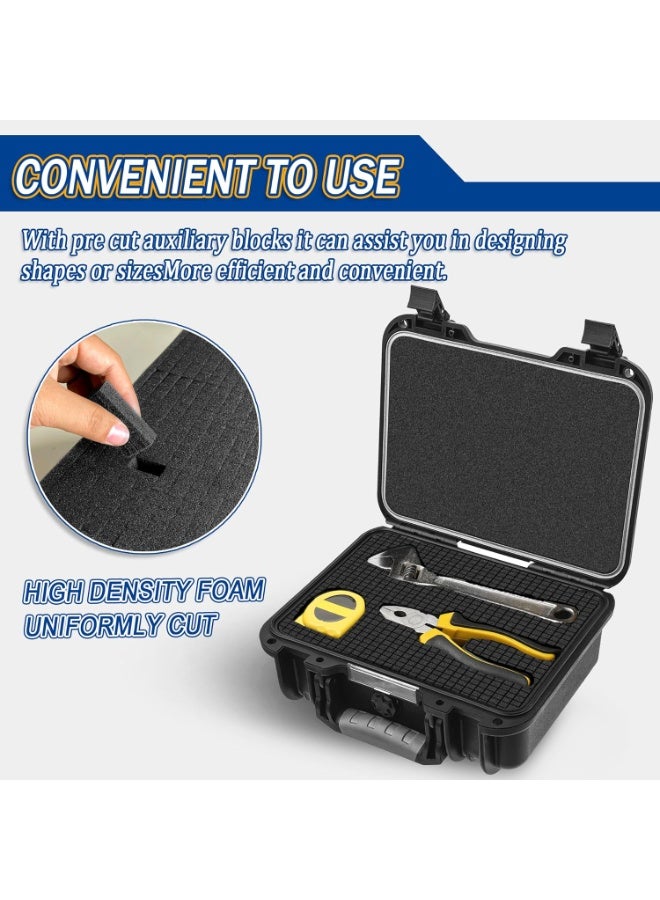 Pick Apart Foam Insert - 3 PCS and Pads - 3 PCS Pluck Pre Cubed Insert Pre Separated Cube Sheet With Bottom for Interlocking Cases Tool Box Board Storage Drawer Pad - 16in*12in - Image 2