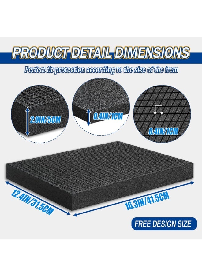 Pick Apart Foam Insert - 3 PCS and Pads - 3 PCS Pluck Pre Cubed Insert Pre Separated Cube Sheet With Bottom for Interlocking Cases Tool Box Board Storage Drawer Pad - 16in*12in - Image 5
