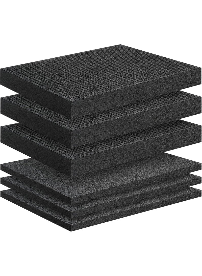 Pick Apart Foam Insert - 3 PCS and Pads - 3 PCS Pluck Pre Cubed Insert Pre Separated Cube Sheet With Bottom for Interlocking Cases Tool Box Board Storage Drawer Pad - 16in*12in - Image 1
