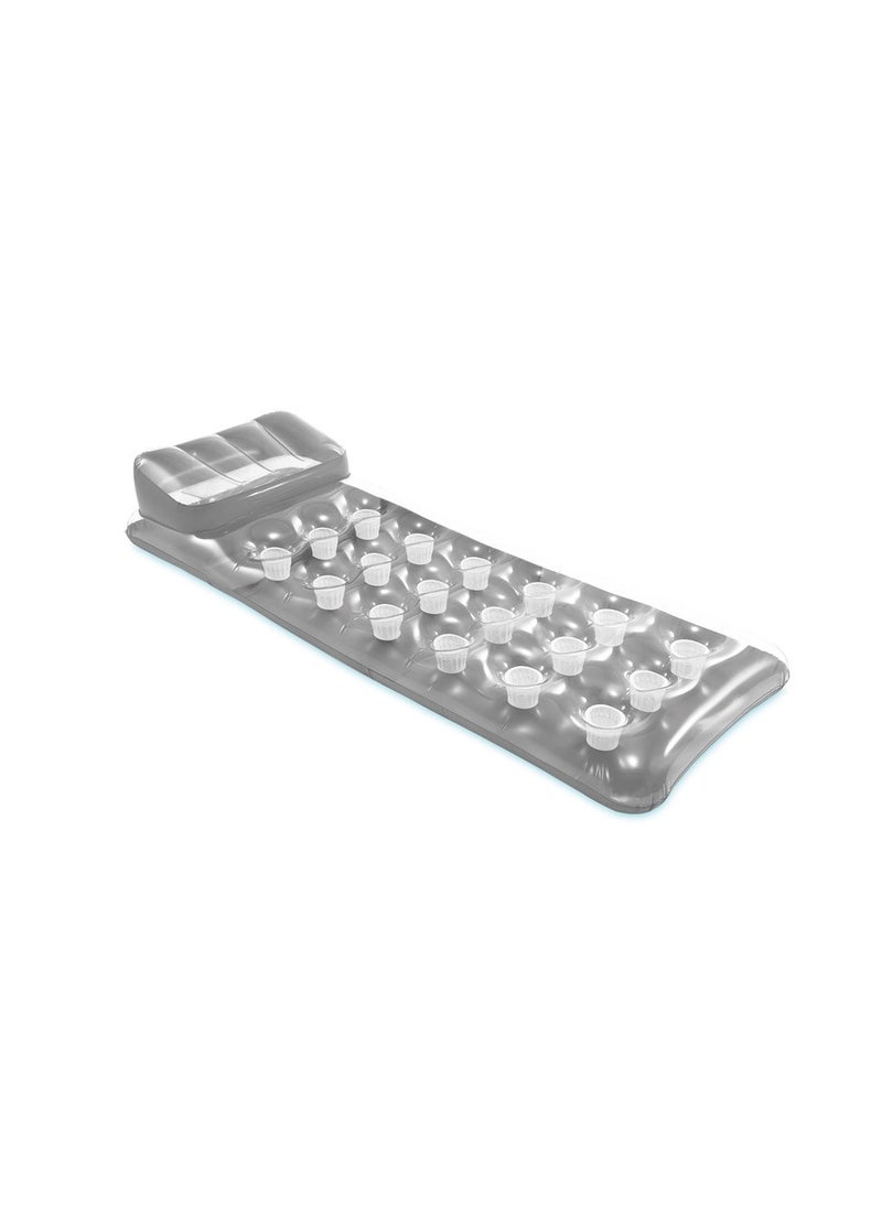 INTEX - 18-Pocket Suntanner Inflatable Floating Mat Grey - Image 1