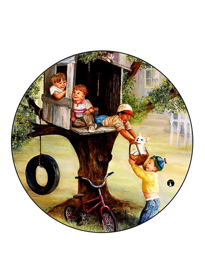 RKN Vintage Art Printed Mouse Pad Multicolour