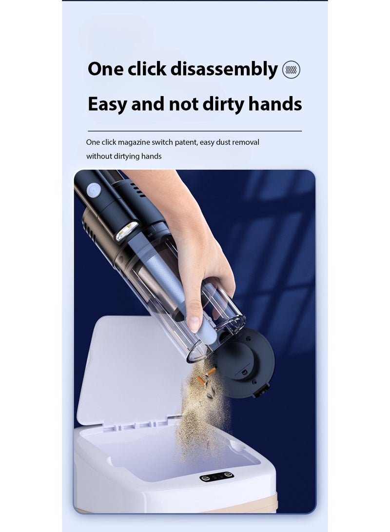 SUITU Multifunctional Cordless Vacuum Cleaner, Powerful 2-in-1 Home & Car Vacuum with Brushless Motor, LED Light, and Washable HEPA Filter for Pet Hair, Dust Mites and Deep Cleaning - Image 4