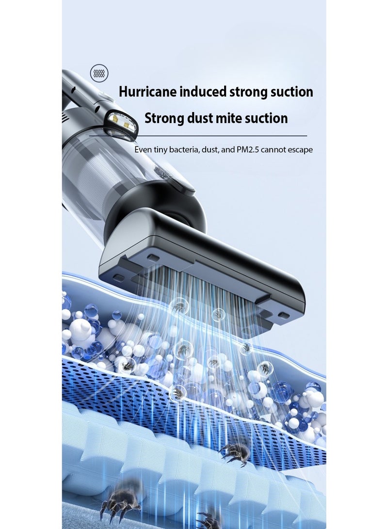 SUITU Multifunctional Cordless Vacuum Cleaner, Powerful 2-in-1 Home & Car Vacuum with Brushless Motor, LED Light, and Washable HEPA Filter for Pet Hair, Dust Mites and Deep Cleaning - Image 5