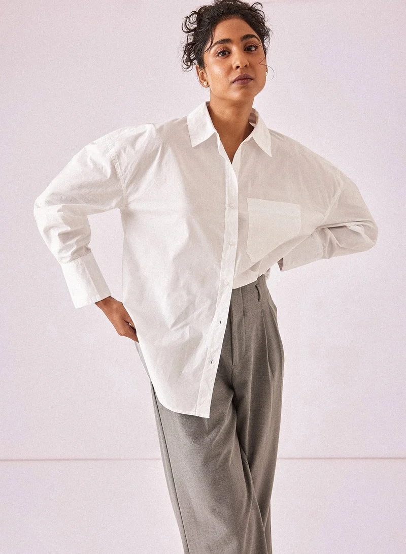 The Label Life Poplin Oversized Shirt