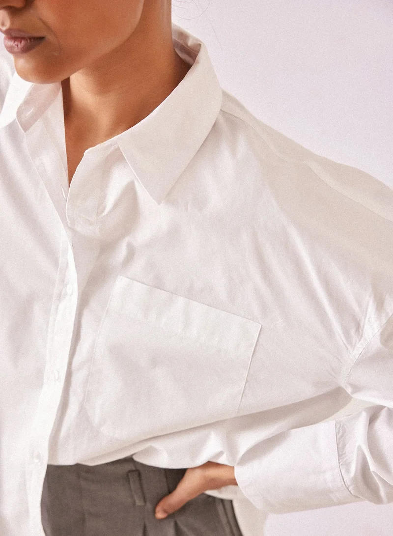 The Label Life Poplin Oversized Shirt
