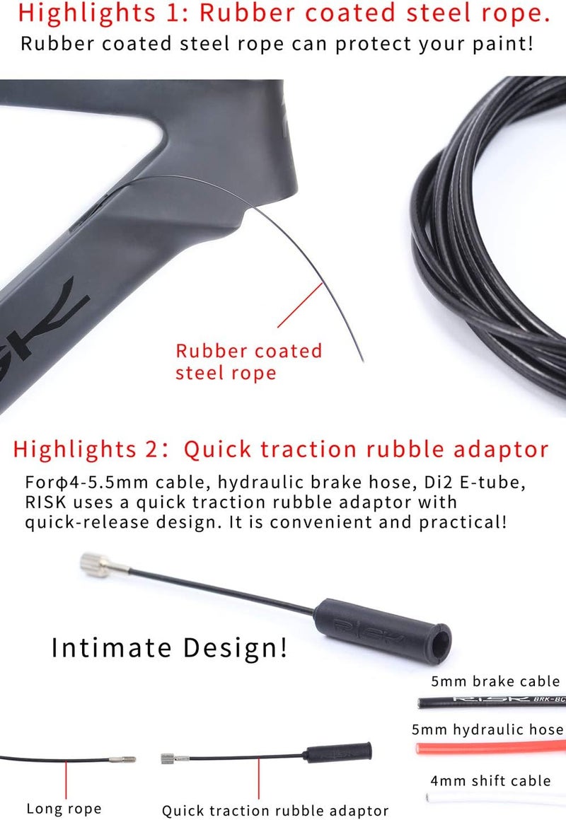 BESNIN Bicycle Internal Cable Routing Tool Cycling Bike Internal Cable Routing Tool for Bicycle Frame Shift - Image 2