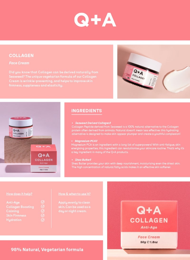 Q+A Natural Collagen Cream From Seaweed Eliminates Wrinkles And Gives You Younger Skin - 50 G - Image 5