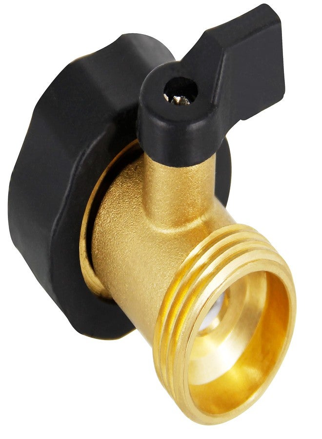 Lifynste Heavy Duty Brass Shut Off Valve Garden Hose Connector, 2 Sets - Image 3