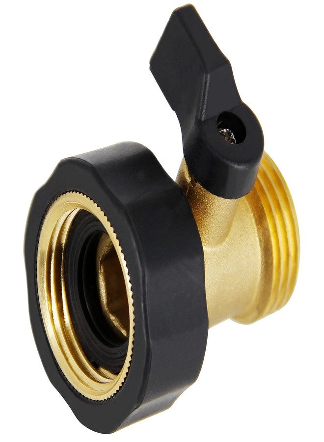 Lifynste Heavy Duty Brass Shut Off Valve Garden Hose Connector, 2 Sets - Image 4