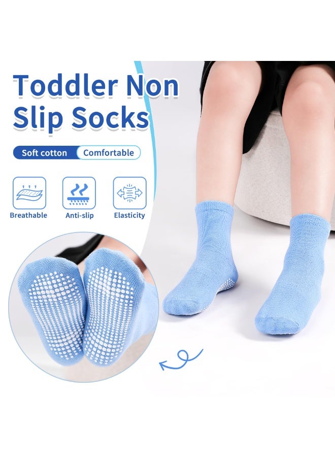 Kids Non-Slip Grip Socks, 12 Pairs Anti-Skid for Toddlers 1-3 Years, Assorted Colors - Image 2