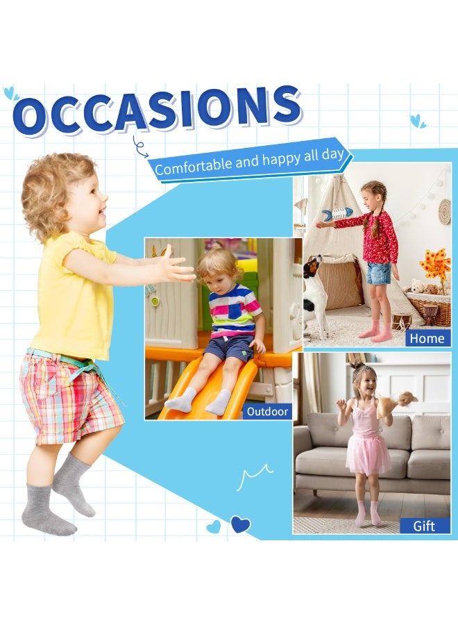 Kids Non-Slip Grip Socks, 12 Pairs Anti-Skid for Toddlers 1-3 Years, Assorted Colors - Image 3