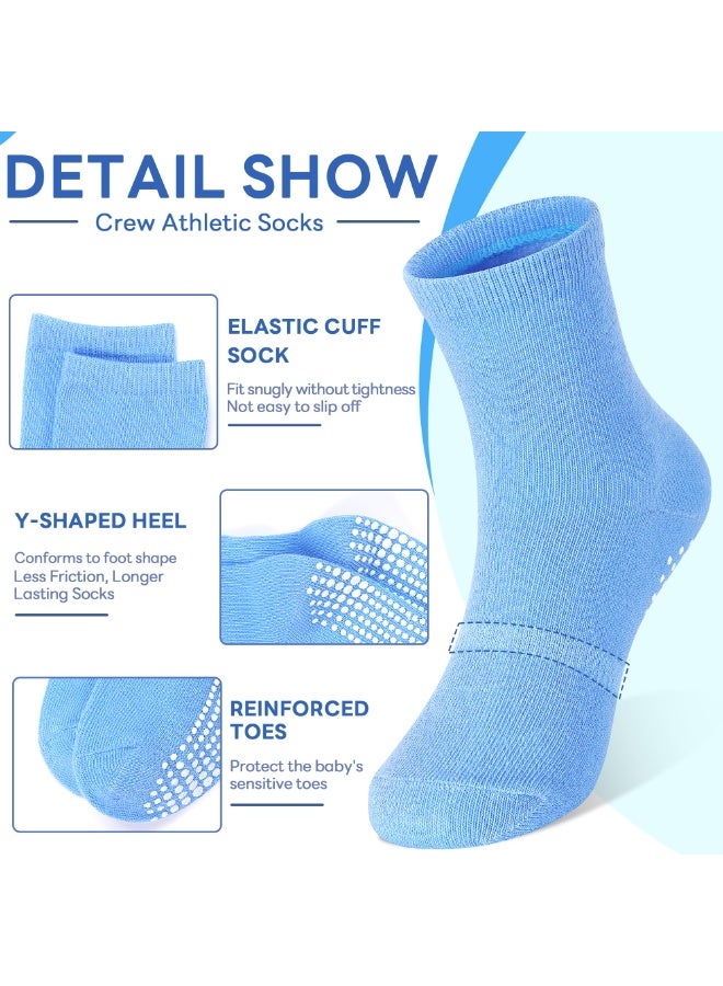 Kids Non-Slip Grip Socks, 12 Pairs Anti-Skid for Toddlers 1-3 Years, Assorted Colors - Image 5
