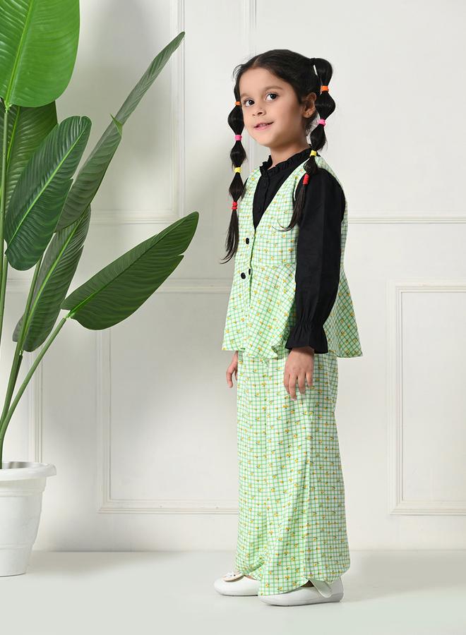 Bella Moda Striped Buttoned Long Sleeve Top and Pants Set - Image 4