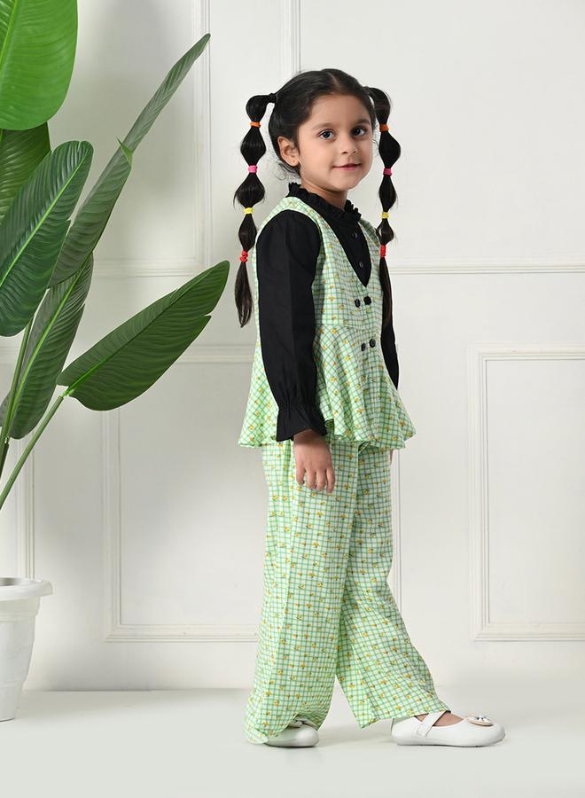 Bella Moda Striped Buttoned Long Sleeve Top and Pants Set - Image 5