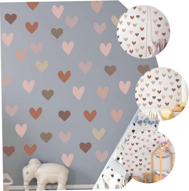 Toyvian 12sheets Heart Wall Stickers Removable PVC Decals for Girls Bedrooms Nursery Decor DIY Heart Decorations Fun and Easy to Install for Home and Office - Image 4