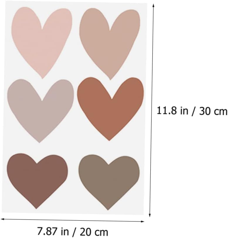 Toyvian 12sheets Heart Wall Stickers Removable PVC Decals for Girls Bedrooms Nursery Decor DIY Heart Decorations Fun and Easy to Install for Home and Office - Image 2
