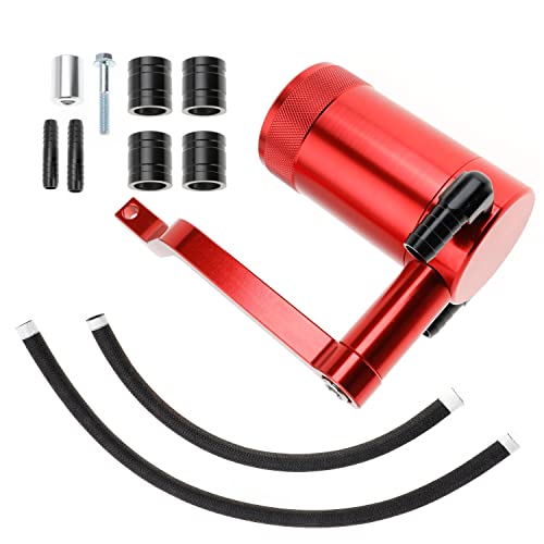Jofynzo Billet Catch Can for HEMI Technology Z-Bracket Scat Pack for Dodge Challenger Charger for Chrysler 300 for Jeep Grand Cherokee 6.4 11 12 13 14 15 16 17 18 19 20 21 (Red) - Image 1