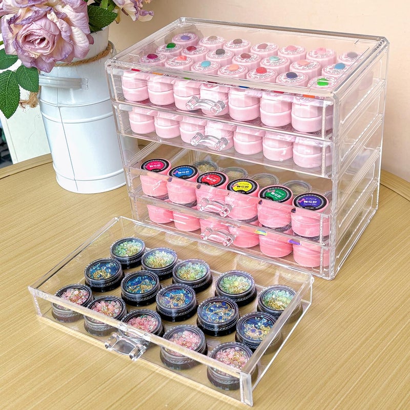 Guolich 5 Tier Nail Organizers and Storage Transparent Acrylic Nail Art Jewelry Accessories Storage Box Rack Shelf Display Stand Holder for Cosmetic Jewelry Nail Table - Image 2