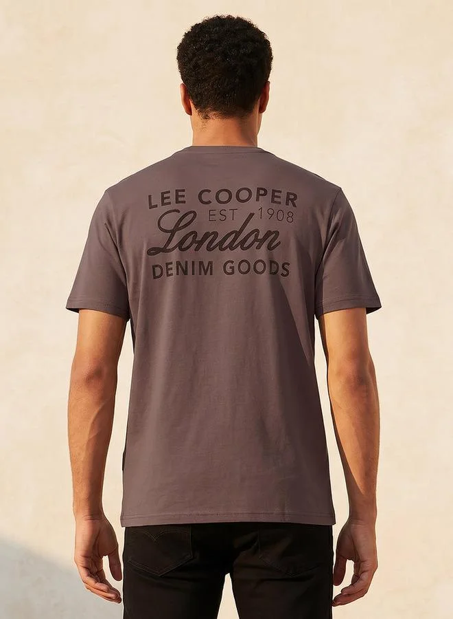 Lee Cooper  Lee Cooper Men Regular Fit Crew Neck Short Sleeve Logo Print T-shirt for Men | Best Price UAE