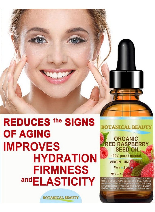 Botanical Beauty Organic Red Raspberry Seed Oi 100% Pure Natural Undiluted Virgin Unrefined Cold Pressed Carrier Oil. 0.5 Fl.Oz.15 Ml. For Face Skin Hair Lip Nails - Image 3
