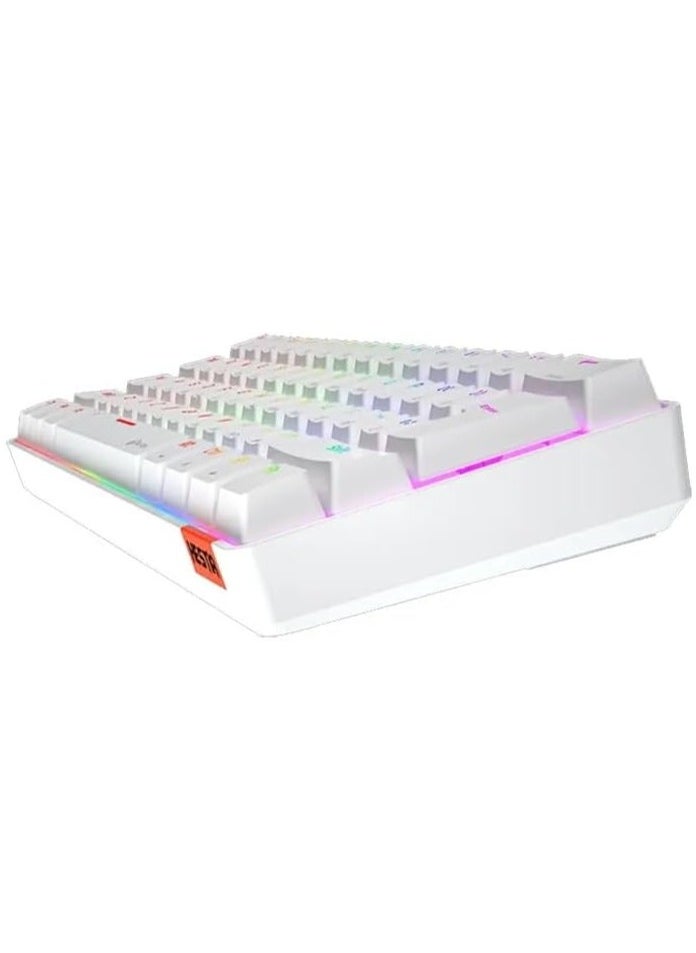 ميشين لوحة مفاتيح ألعاب Meetion MK005 60% مع 12 مفتاح اختصار للوسائط المتعددة مع عمود ثابت ميكانيكي حقيقي وإضاءة خلفية LED قابلة للتعديل مع سطوع لوحة مفاتيح ميكانيكية سلكية مضادة للظلال لنظامي التشغيل Windows وMac  - Image 3