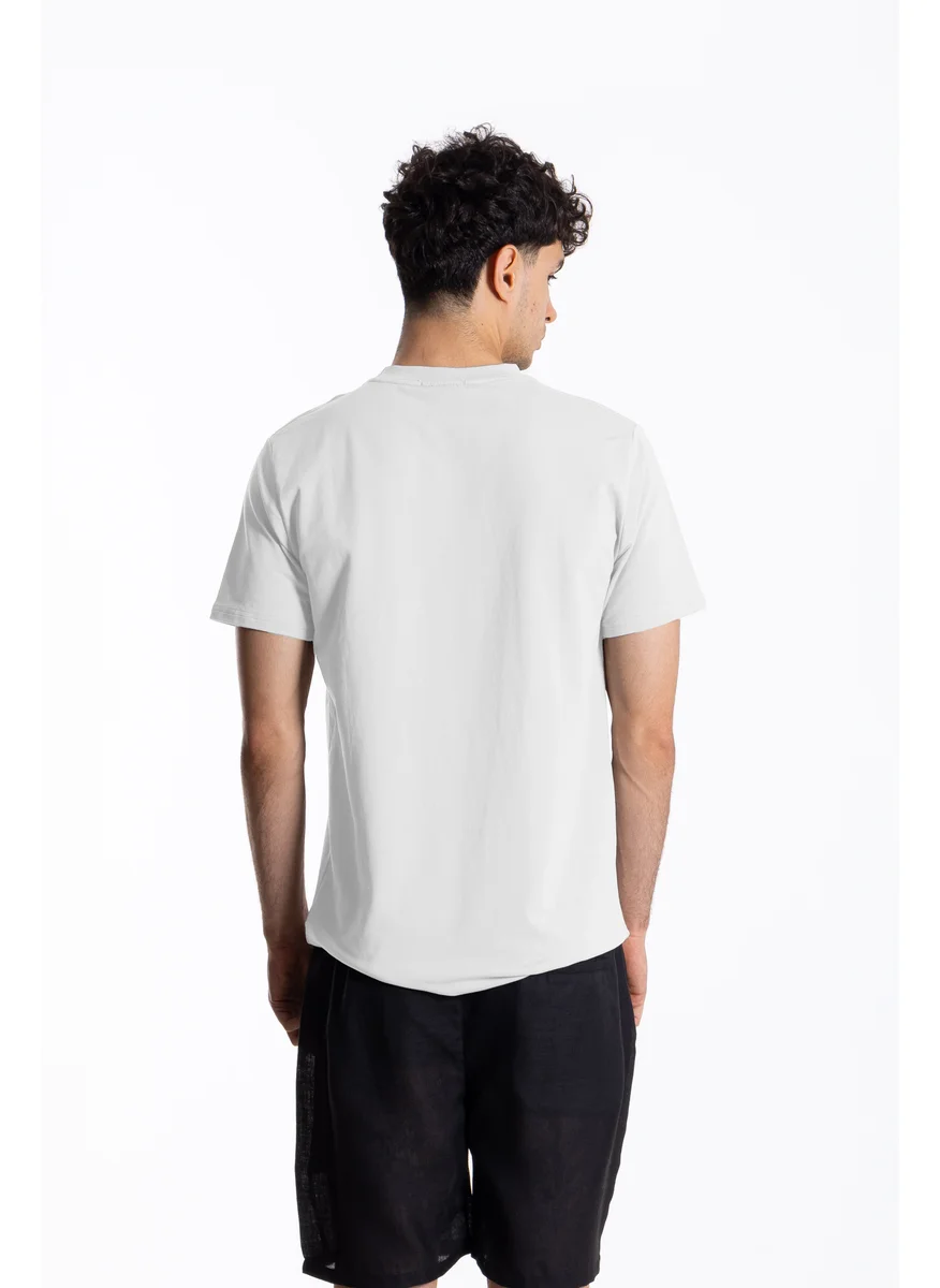 شايبس COTTON BLEND SLIM PRINTED T-SHIRT