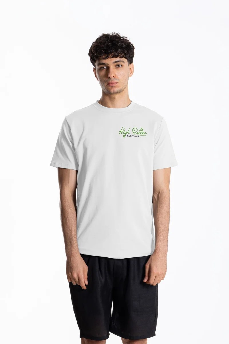 SHAPES COTTON BLEND SLIM PRINTED T-SHIRT