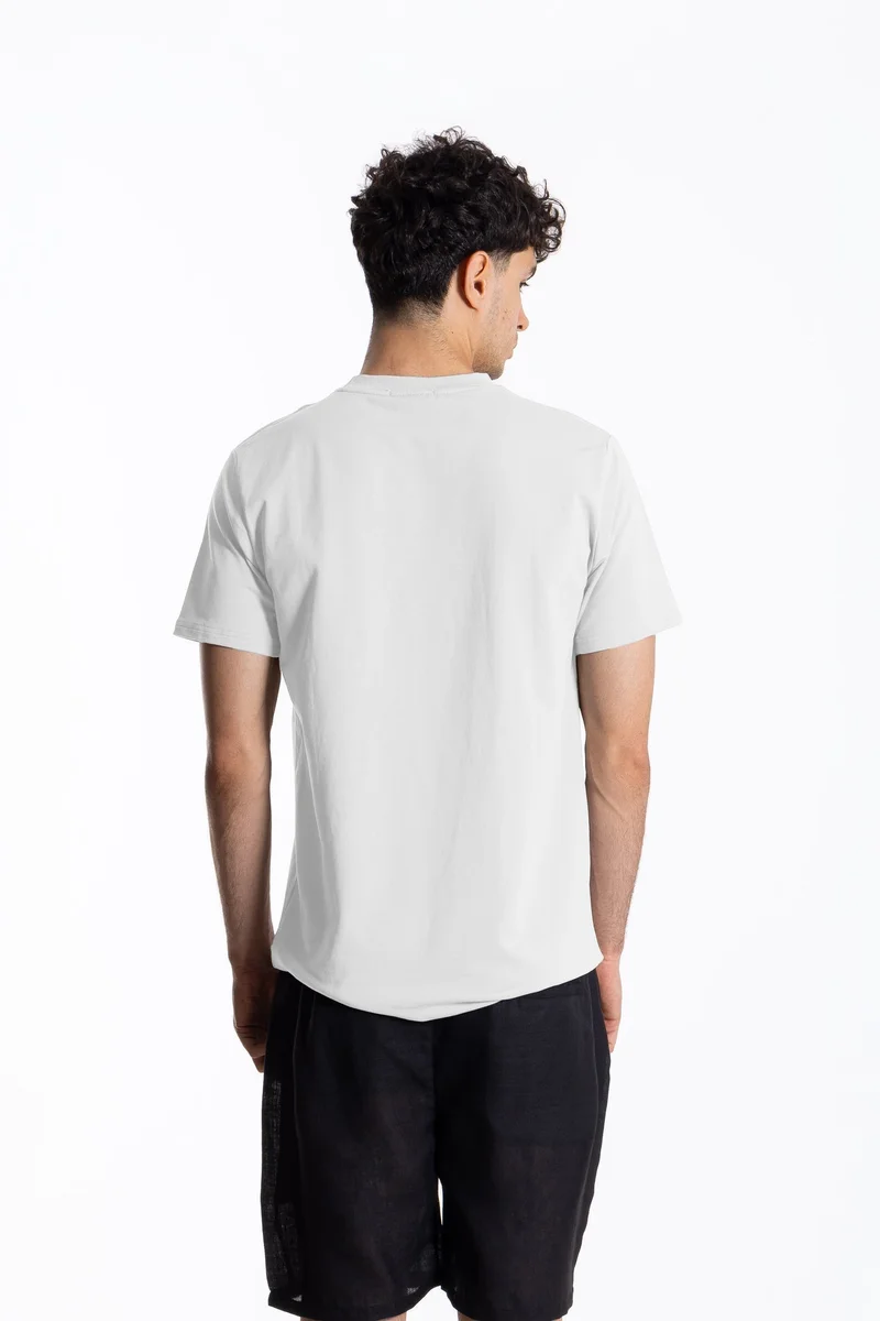 SHAPES COTTON BLEND SLIM PRINTED T-SHIRT