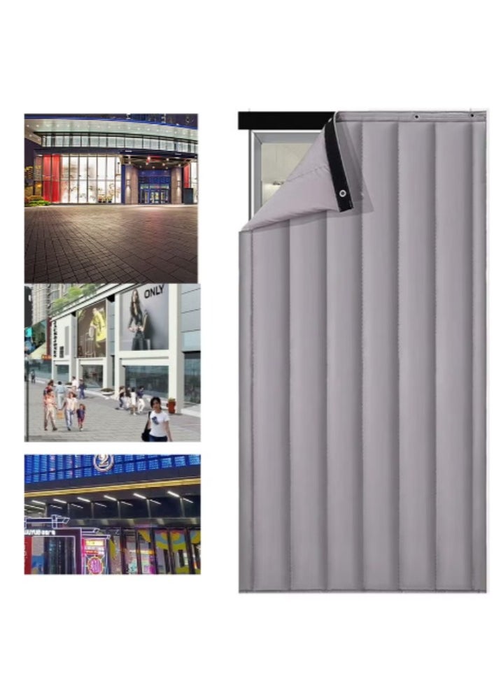 Y&D Heavy Duty Thermal Insulated Door Curtain - Winter Doorway Cover Soundproof Barrier Tapestry Blanket Windproof & Waterproof for Cold Protection in Living Room (W31.49*H82.68 in/80*210cm)  - Image 5