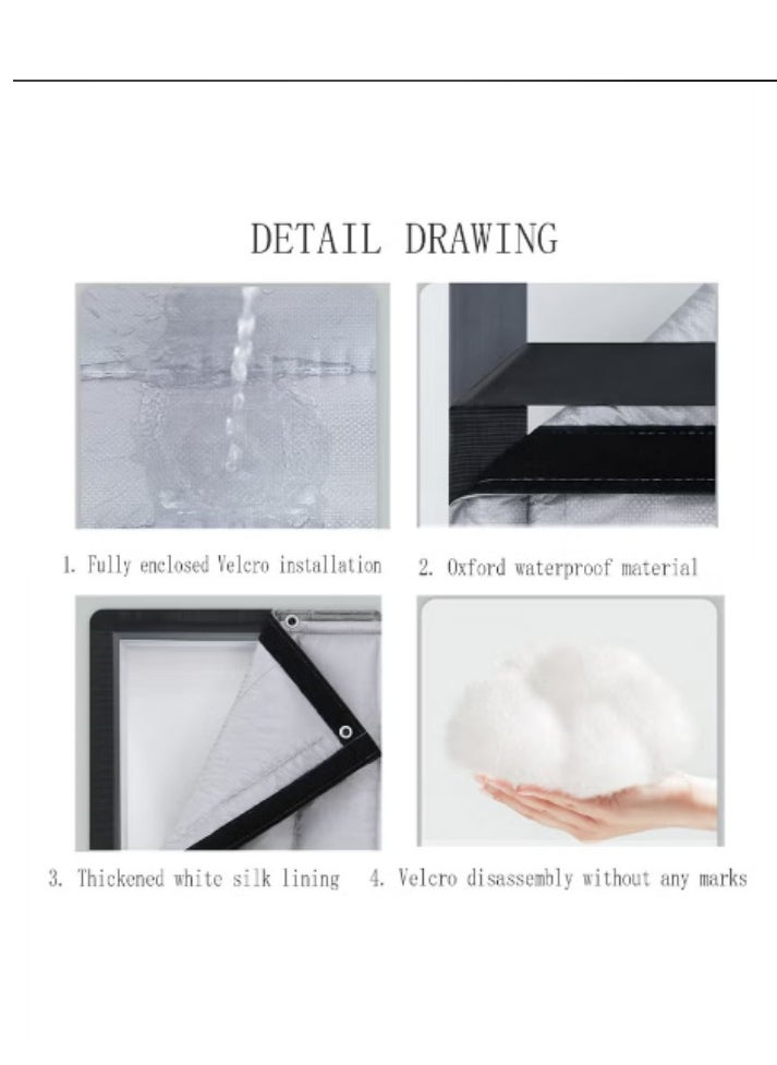 Y&D Heavy Duty Thermal Insulated Door Curtain - Winter Doorway Cover Soundproof Barrier Tapestry Blanket Windproof & Waterproof for Cold Protection in Living Room (W31.49*H82.68 in/80*210cm)  - Image 3