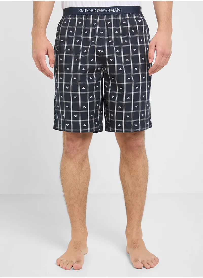 امبوريو ارماني Bermuda Logo Band Shorts